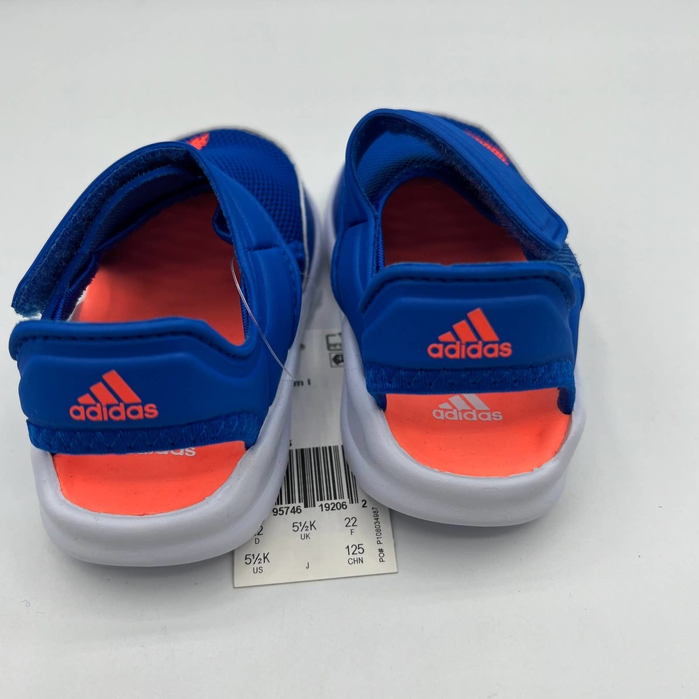 Adidas FortaSwim I Toddler kids Swim Sandals Shoes Size 7K Blue/Orange - Picture 3 of 5